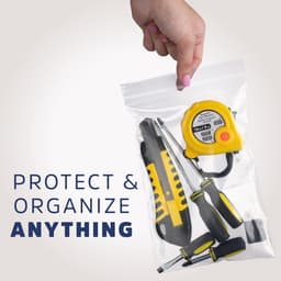 GPI - 6 Mil, Extra Heavy-Duty, 6" X 9" Clear Plastic Hersluitbare Zip Zakken, Quart Punctie-Resistent, Sterke Hersluitbare Poly Tassen, Met Lock Rits Seal, Voor Schroeven, Moeren, Bouten & — thumbnail 2
