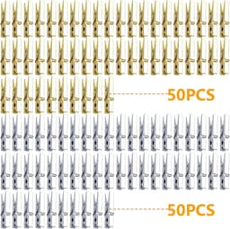 Mini Plastic Clips - Kleine Knijpers - Foto's Ophangen - Duurzaam Kunststof - 100 Stuks - Goud en Zilver — thumbnail 4