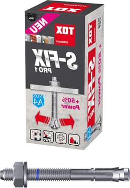 Boutanker - Metaalanker - Zware Bevestiging - Gescheurd Beton Geschikt - M8x75/10mm - Roestvrij Staal — thumbnail 1