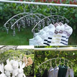 Kledingdroogrek met Clips voor Ondergoed, Sokken, Handdoeken en Baby Kleding - 2 Stuks, Ideaal voor Thuisgebruik en Efficiënt Drogen — thumbnail 3