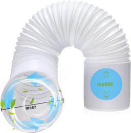 Afvoerslang Airco - Flexibele Slang - Ruimte Koelen - Opvouwbaar Ontwerp - 3 Meter 150mm - Wit — thumbnail 1