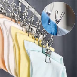 70 Stuks Roestvrijstalen Wasknijpers voor Kledingrekken, Winddicht en Duurzaam, Ideaal voor Sokken, Kleding en Handdoeken — thumbnail 3