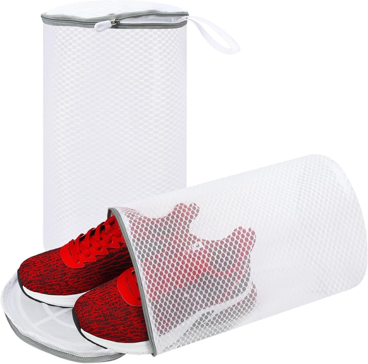 Schoenwaszakken 2-Pack - Honingraat Net voor Sport- en Hardloopschoenen, Sokken en Speelgoed - Ideaal voor Fijne Was en Bescherming — afbeelding 1