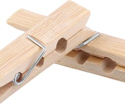 400 Stuks Houten Kledingknijpers 6x1cm - Natuurlijke Houten Knijpers voor Knutselen, Foto's en Kaarten Hangend — thumbnail 2