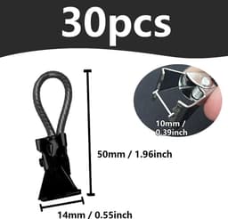 30 Stuks Handdoekclips Zwart - Stevige Hangers voor Keukendoeken en Theedoeken — thumbnail 5