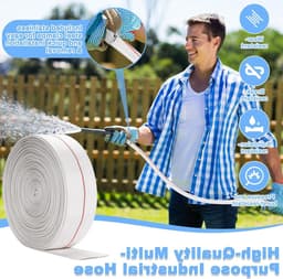 Robuuste 32mm PVC Slang met Klemmen voor Wateroverdracht en Afvoer, Geschikt voor Dompelpompen en Vuilwaterpompen, 10 Meter Lang en Duurzaam — thumbnail 3