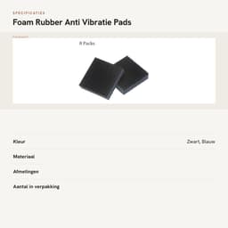 Dailygoods- Vibratiepads 8 Stuks - EVA Schuim/Rubber - Antislip - Geluidsisolatie - Schokabsorberend - Duurzaam - Voor Wasmachine en Droger — thumbnail 3