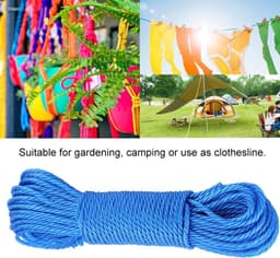 Kledinglijn Touw - Kampeerkoord Breikous - Buiten Droge Kleding - Duurzaam Nylon Materiaal - 20 Meter Lengte - Felle Kleur — thumbnail 5