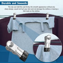 Mrs. Jones Wasknijpers Roestvrij Staal 40 Stuks - Metaal Wasknijper antislip - Washing Laundry Clips Zwarte . — thumbnail 3