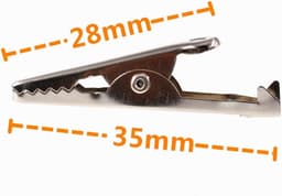 50 Stuks Medium Alligator Clips Rood en Zwart Gemaakt van Metaal — thumbnail 5