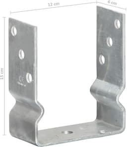 vidaXL - Grondankers - 6 - st - 12x6x15 - cm - gegalvaniseerd - staal - zilverkleurig — thumbnail 4