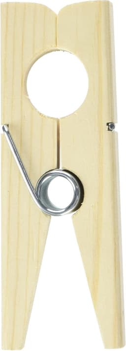 Houten Knijper - Grote Klem - Huishoudelijk Gebruik - Duurzaam Materiaal - 14 cm - Beige — thumbnail 1