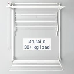 Foxydry Tower Wasdroger - 3 Opvouwbare Roosters - 33m Draad - 30kg - Wit - 128x52x137cm — thumbnail 2
