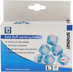 Wasbal Kunststof - Anti Pluis Ballen - Pluisvrij Wassen - Herbruikbaar Ontwerp - 6 Stuks 40mm — thumbnail 1