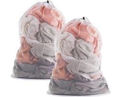 2 Stuks Wasnetzakken - 60 X 90 Cm - Waszakjes - Organizer Wasmachinetas - Waszakken - Laundry Bag - Geschikt Voor Kleding, Dekbedovertrek, Speelgoed, Reizen, Studentenkamer - Wit