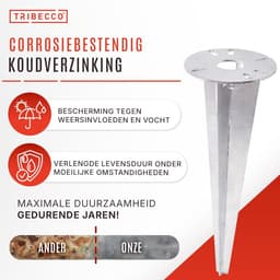 Grondanker voor tuinen - Ø 116 x 300 mm met kabeldoorvoer - Gegalvaniseerd staal — thumbnail 2