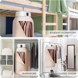 Draagbare Wasdroger – Mini Elektrische Opvouwbare Droogmachine Met Afstandsbediening En Droogtas – 360° Hetelucht Drogen Met Slimme Timing – Compacte Energiezuinige Wasdroger Voor Reizen Camper Appartement En Huis — thumbnail 5