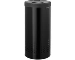Brabantia Wasmand - met Deksel - 35 l - Matt Black / Dark Grey — afbeelding 1
