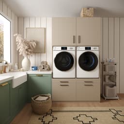 Wasophoogte® Wasmachine Kast Venice - Wasmachine verhoger - Wasmachine ombouw - 700(D)*1330(B)*2350(H) mm - Taupe — thumbnail 4