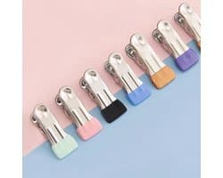 Gekleurde Wasknijpers - 30 Stuks RVS Metalen Kleding Pins en Sok Clips voor Waslijn