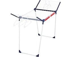 Leifheit droogrek Pegasus 200 Solid - met kleine kledingstukken houders - 20 m drooglengte