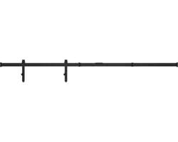 vidaXL - Ophangset - voor - minischuifdeur - 122 - cm - koolstofstaal — afbeelding 1