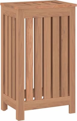 vidaXL - Wasmand - 35x25x60 - cm - massief - teakhout — thumbnail 1