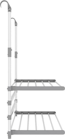 vidaXL - Droogrek - voor - balkon - 89x25x(60-95) - cm - aluminium — thumbnail 3