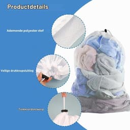 Grote Wasnetten voor Kleding - 2 Stuks, 70 x 90 cm, Ideaal voor Wassen en Bescherming van Textiel — thumbnail 4