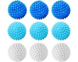Herbruikbare drogerballen - Set van 9 stuks - Voor wasmachine en droger - Wasbal met haarvanger - Duurzaam en efficiënt - Wasgoedverzorging