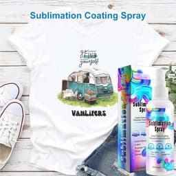 100 ml sublimatie coatingspray voor katoenen en polyester stoffen, T-shirts, canvas zakken, sneldrogend, super hechting, hoogglans — thumbnail 4