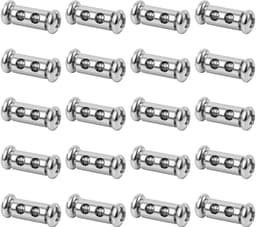 20 kabelbinders van roestvrij staal met kap voor 1-2 mm, dubbele uiteinden voor het bevestigen van waslijn, metalen kabel, spanner voor buitengordijnen — thumbnail 2