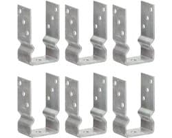 vidaXL - Grondankers - 6 - st - 8x6x15 - cm - gegalvaniseerd - staal - zilverkleurig