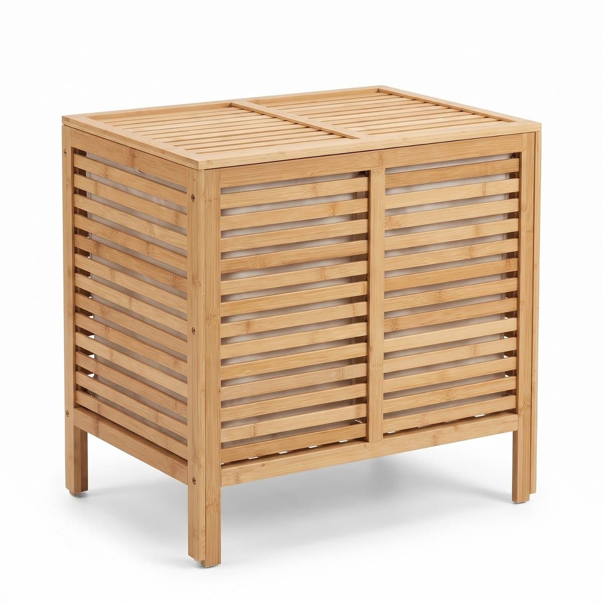 Dubbele wasmand, bamboe MOA, 90 l — afbeelding 1