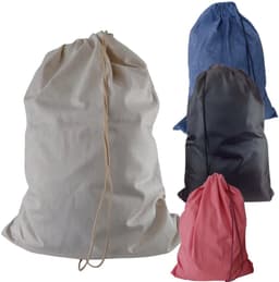 Bluvardi katoenen waszakken set van 4 stuks - XXL -heavy duty natural cotton-red bruin- zwart-navy blue — thumbnail 1