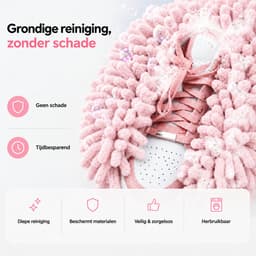 BOTC Waszak schoenen - 2 stuks - Herbruikbaar - Wasmachine&Droger - voor Sneakers en Tennisschoenen - Lichtroze en Donkergrijs — thumbnail 5