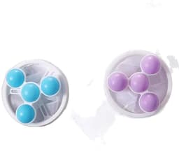 3 stuks - Filterzak -Geschikt voor de wasmachine - 9,2 x 17,5 cm - Waszak voor pluizen-Herbruikbaar - Wasmachinefilter van gaas- Roze, blauw, paars — thumbnail 5
