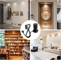 6 stuks mini-led-spots, 1 W, 360 graden draaibaar, voor binnen, kastverlichting, dimbare kleine accentverlichting, spotlight voor sieraden, hal, vitrinekasten (4000 K neutraal licht) — thumbnail 2