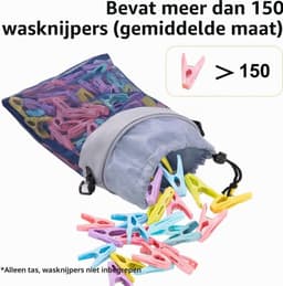 Wasknijperzak - Grijs - 25.4 x 14.6 x 5.1 cm - Duurzaam Nylon en Mesh - Voor Binnen en Buiten — thumbnail 4