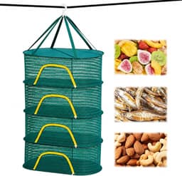 Lagen Droognet voor Kruiden - Groen - 60 cm - Opvouwbaar en Hangend - Voor Drogen van Kruiden, Groenten en Fruit — thumbnail 1