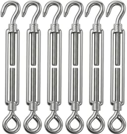 Spansloten touwspanners M4 - roestvrij staal 304 - verstelbaar - ideaal voor zonnezeil en waslijn - ShopVlot — thumbnail 1
