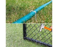 SnelShoppen - 20 x Stalen Grondankers, Roestvrij, 150 x 25 x 3 mm, Grondankers voor Tuin, Tent Haringen, Camping, Tuinbedekking, Stabiele Snail Fence, — thumbnail 3