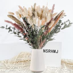 Gedroogde Bloemen Deco DIY Vaas voor Pampas Gras Gedroogd Boeket, Ideaal voor Boho Woonkamer Slaapkamer en Vazen Deco (85 stuks) — thumbnail 1
