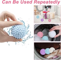 8 stuks drogerballen, wasballen, drogerballen, drogerbal, herbruikbaar, natuurlijk, antistatisch, sneldrogend — thumbnail 2