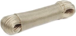 Waslijn 50 meter PVC waslijn stabiele staaldraad inleg hoogwaardige reiswaslijn (kleur: transparant, lengte: 50 m) voor huishouden, tuin en camping — thumbnail 1
