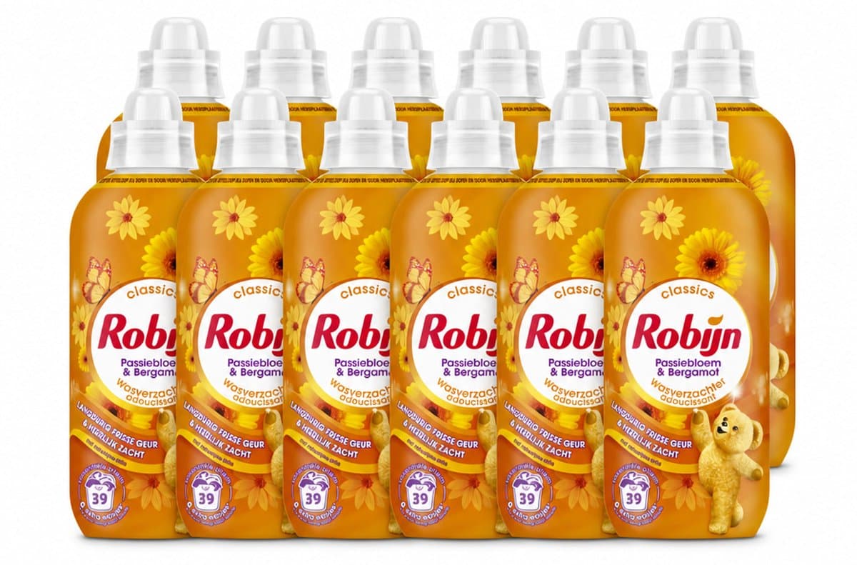 12 x Robijn – Wasverzachter – Passiebloem & Bergamot – 780 ml - Voordeelverpakking - 12 stuks — afbeelding 1