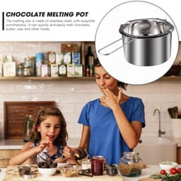 1Set Roestvrijstalen Chocolade Smeltkroes met Dubbele Boiler Capaciteit Geschikt voor Kaarsen Snoep Eenvoudig Te Reinigen Duurzaam Ontwerp — thumbnail 3