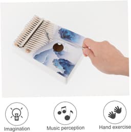 1set Draagbare Kalimba Voor Beginners Lichtgewicht Duurzaam Vingerpiano Instrument Eenvoudig Te Spelen Geschikt Voor Studenten Professionals Handgemaakt Gepolijst Kalimba — thumbnail 5