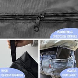 Set van 4 - Waszak - Packing Cubes - Waszakjes Met Rits -Natte en droge tassen - Waszakje Lingerie - Waterdicht - Perfect voor het opbergen van zwemkleding, handdoeken en babyspullen - Zwart — thumbnail 2