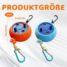 2 stuks uittrekbare waslijn, waslijn camping, waslijn reizen, compacte drooglijn voor outdoor-activiteiten, verstelbaar tot 10 meter, met robuuste ABS-behuizing — thumbnail 4
